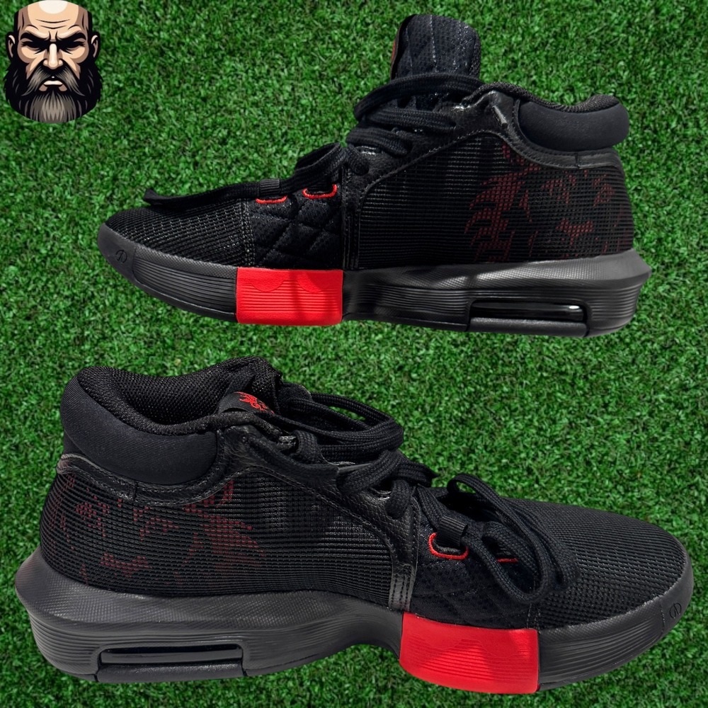 Nike LeBron Witness 8 Bred Black Red White Basketball FB2239-005‎ Men's Size 10 - Picture 3 of 7